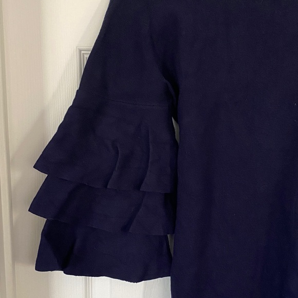 Lulu's Navy Ruffle Sleeve Dress - Picture 5 of 5